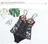 Sexy lace One Piece Swimsuit  Lack Up Back Women Swimwear Female Bather Bathing Suit Swim Wear Monokini Lady S185 - Sabreeonline