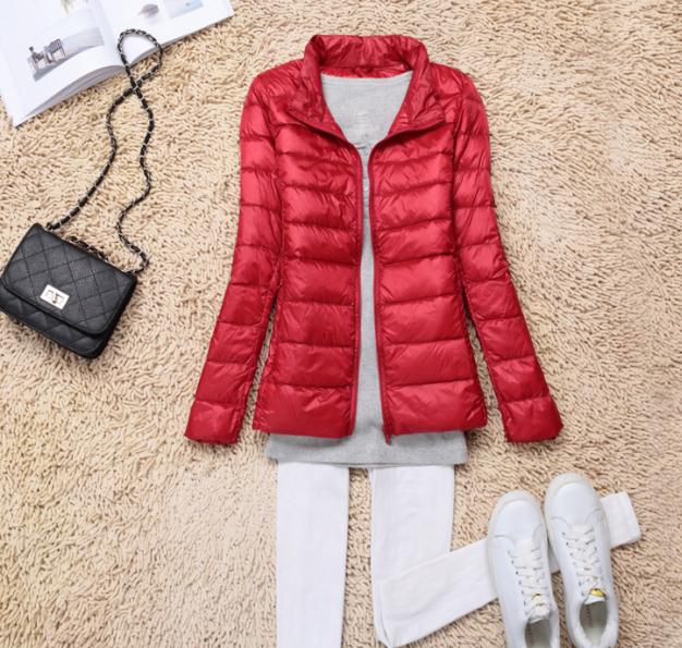 Winter Women Lightweight White Duck Down Jacket - Sabreeonline