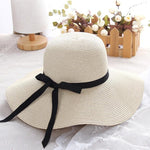 Women Big Wide Brim Beach Hat - Sabreeonline