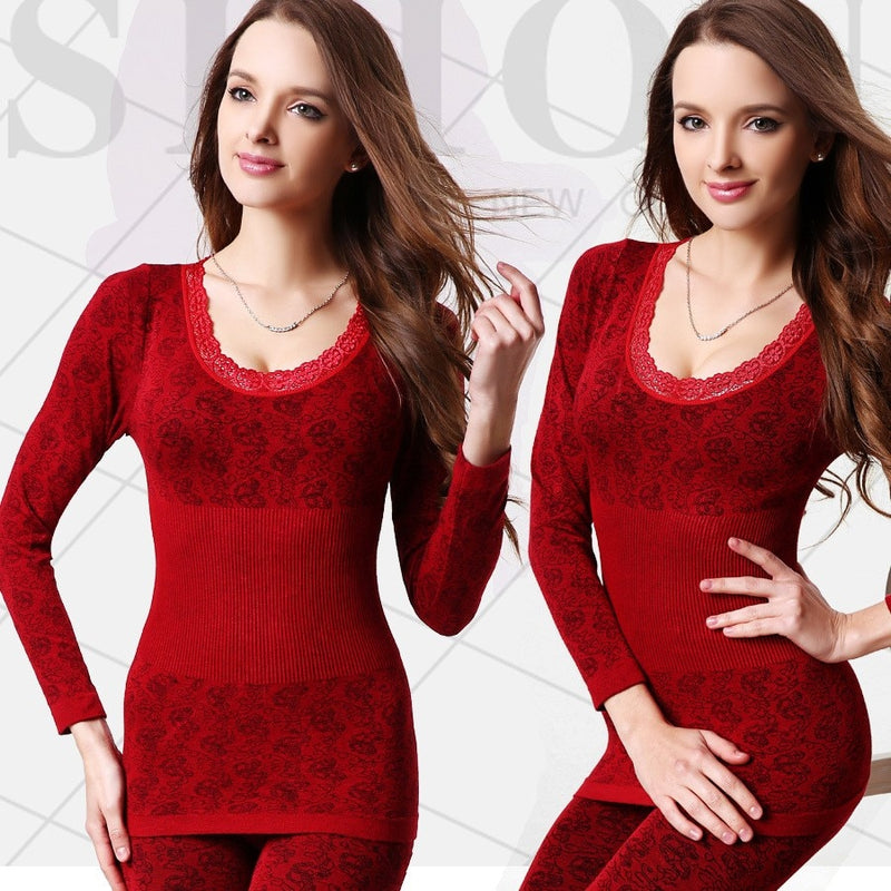 Thermal Elastic Pajama Set - Sabreeonline