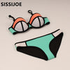 New Push up neoprene bikini set women  Gold Silver sexy swimsuit padded swimwear bathing suit biquini - Sabreeonline