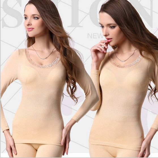Thermal Elastic Pajama Set - Sabreeonline