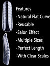 Makartt Dual Forms Nail Forms Nail Extension System for Poly Nail Gel Coffin Nail Mold Clear Full Cover False Nail Tips Acrylic - Sabreeonline