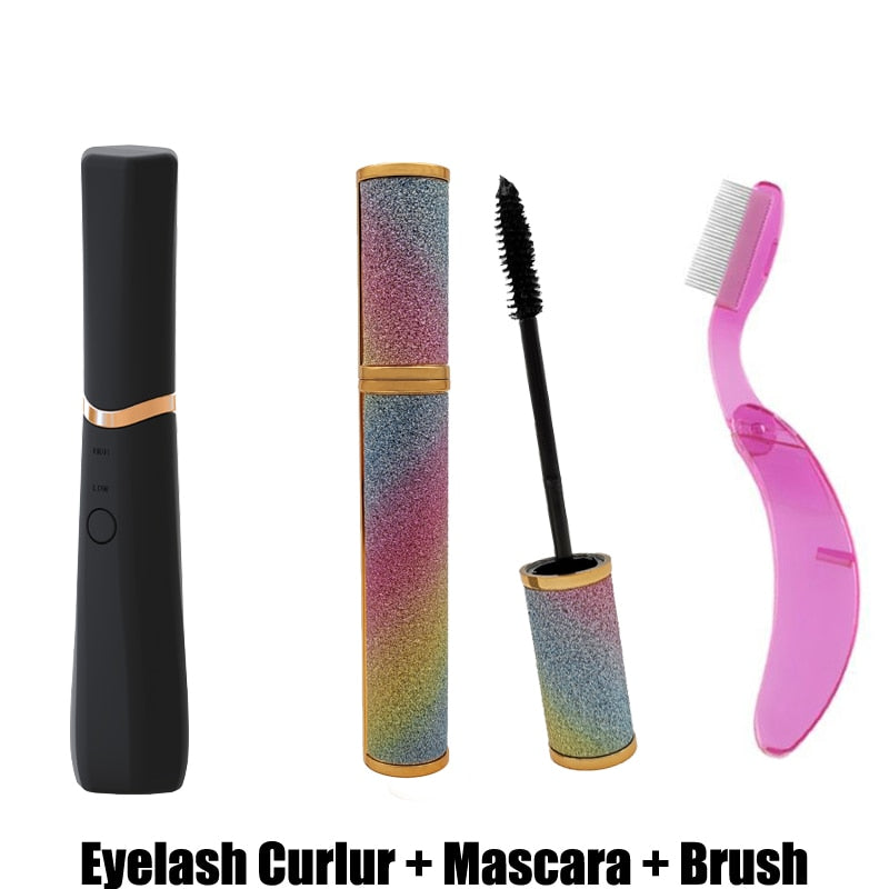 TinWong New  Heated  Electric Eyelash Curler USB Rechargeable Portable Long-Lasting - Sabreeonline