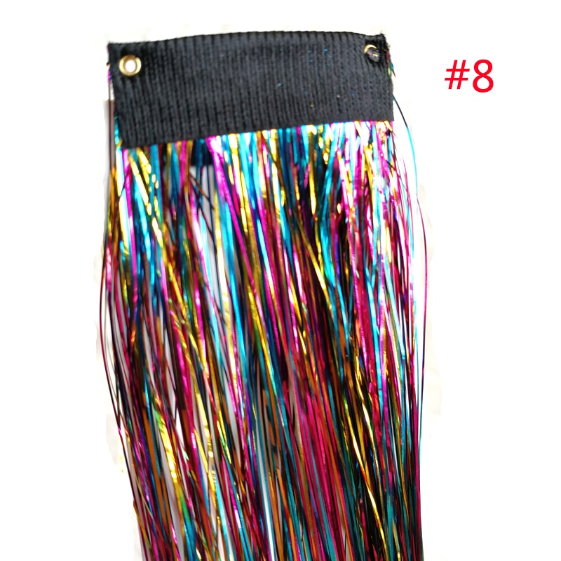 Rainbow Shiny Sparkle Hair Tinsel Kit Women Glitter Hair Extension Hair Bling Dazzles Girls Hippie Braiding Accessories - Sabreeonline