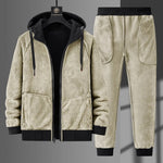 Thick Warm Fleece Tracksuit - Sabreeonline