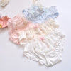 Two-color water-soluble lingerie embroidery film cup bralette no steel ring fresh and girly cute gather underwear bra set - Sabreeonline