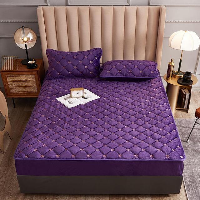 Luxury Mattress Cover Thicken Soft Velvet - Sabreeonline
