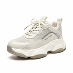 Lace-Up Thick Sole Ladies Breathable Shoe - Sabreeonline