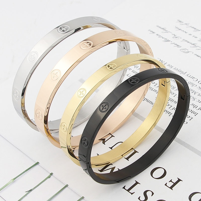 Luxury Brand Stainless-Steel Screw Bracelets - Sabreeonline