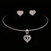 Crystal Choker Necklace Earrings Set - Sabreeonline