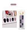 Set Shiny Matte Nail Tips with Designs Reusable Press - Sabreeonline