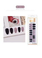 Set Shiny Matte Nail Tips with Designs Reusable Press - Sabreeonline
