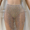 Waist Chain Crystal Long Tassel Bikini Mini Skirts Body Chain - Sabreeonline