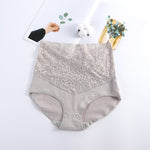 V-neck High Waist Underwear Women Cotton Lace Panties Hot Temptation Girls Belly Briefs - Sabreeonline