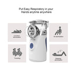 Health Care Mini Handheld portable Inhale Nebulizer silent Ultrasonic inalador nebulizador Children Adult Rechargeable Automizer - Sabreeonline