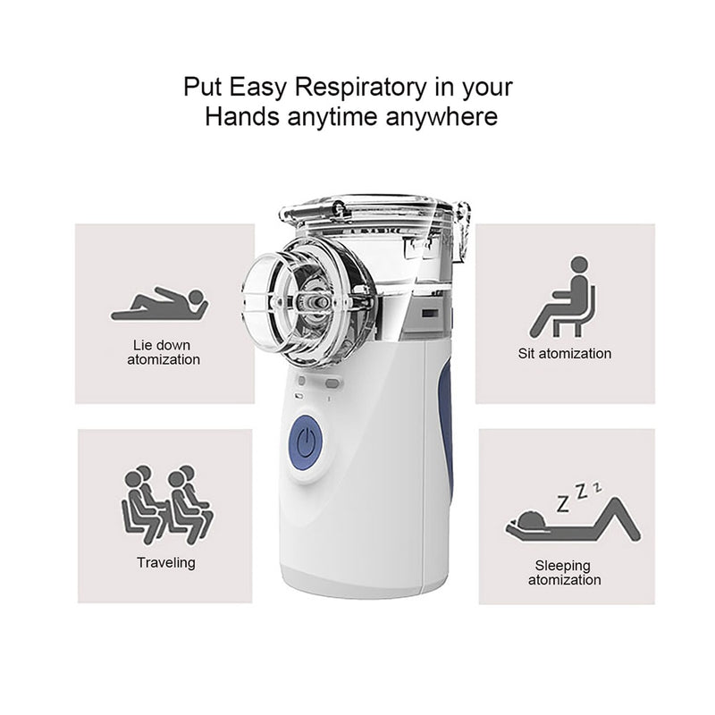 Health Care Mini Handheld portable Inhale Nebulizer silent Ultrasonic inalador nebulizador Children Adult Rechargeable Automizer - Sabreeonline