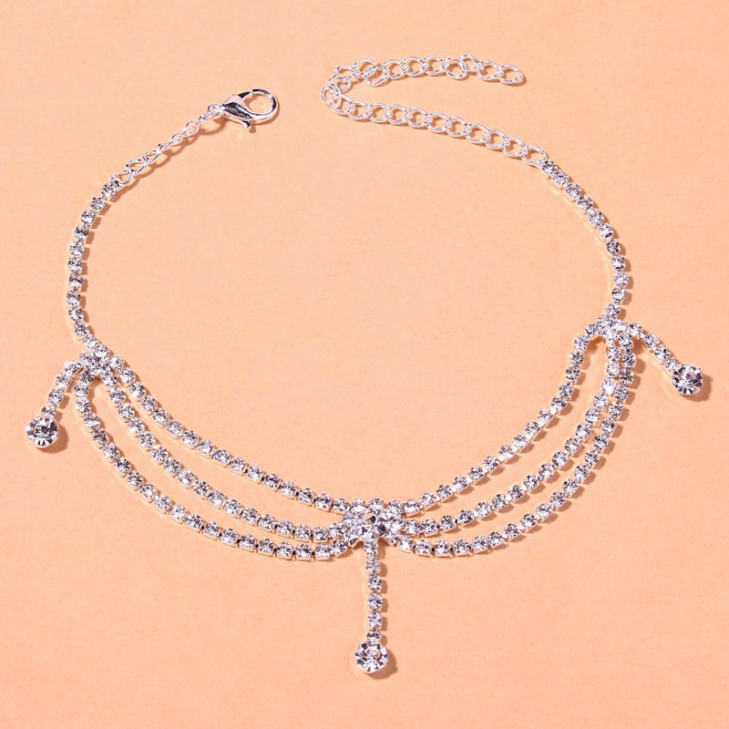 Chain Anklet Foot Bracelet Silver Beach Accessories - Sabreeonline