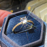 New Luxury Classic Sparkling Zircon Engagement Wedding Ring - Sabreeonline