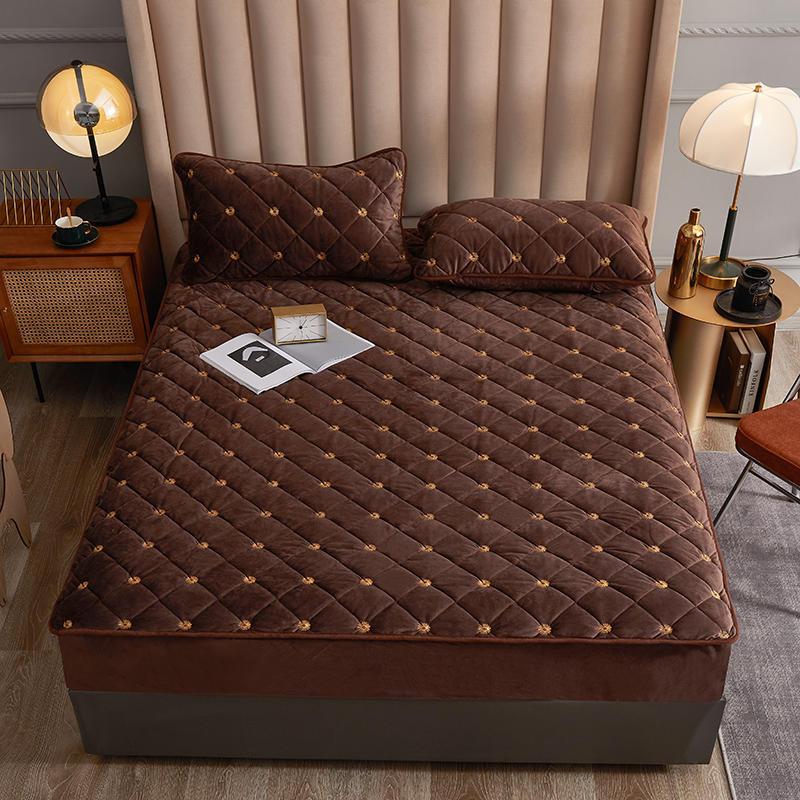 Luxury Mattress Cover Thicken Soft Velvet - Sabreeonline