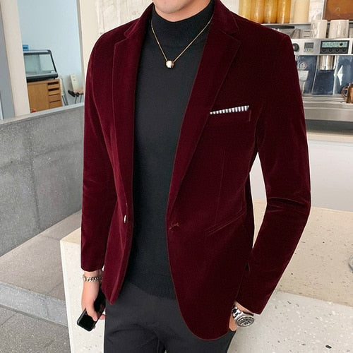 Golden Velvet Suit - Sabreeonline