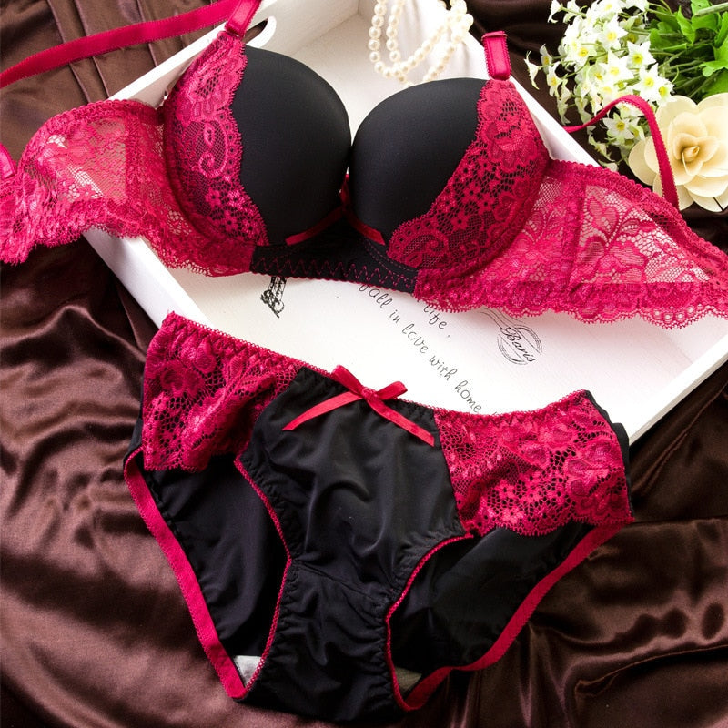Lace Embroidery Lingerie Set - Sabreeonline