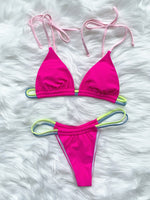 Solid Color Sexy Micro Mini Bikini Set