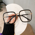 Big Square Frame Glasses Vintage Eyeglasses - Sabreeonline