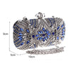 Women Clutch Party Luxury Blue Evening Bag Wedding Purse Crystal Chain Shoulder Bag High Quality Rhinestone Female Clutch - Sabreeonline