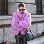 Woman Winter Faux-Fur Coat Elegant - Sabreeonline