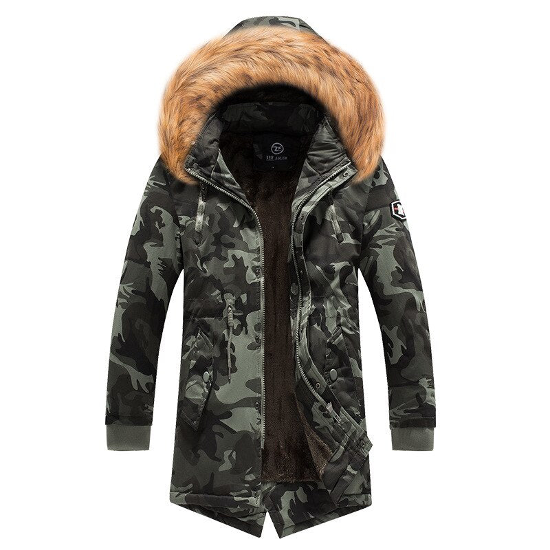 Thick Windproof Coat-long Military Parkas - Sabreeonline