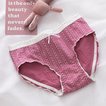 New Women's Underwear Lovely Girl Cartoon Panties Fashion Bow Comfort Briefs Mid Waist Seamless Underpants Female Lingerie - Sabreeonline