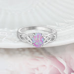 Pink Opal Rings Pendant Necklaces Stud Earrings - Sabreeonline