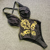New Golden Print One Piece Swimwear - Sabreeonline