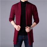 Casual Cardigan Long Solid Style - Sabreeonline