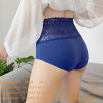V-neck High Waist Underwear Women Cotton Lace Panties Hot Temptation Girls Belly Briefs - Sabreeonline