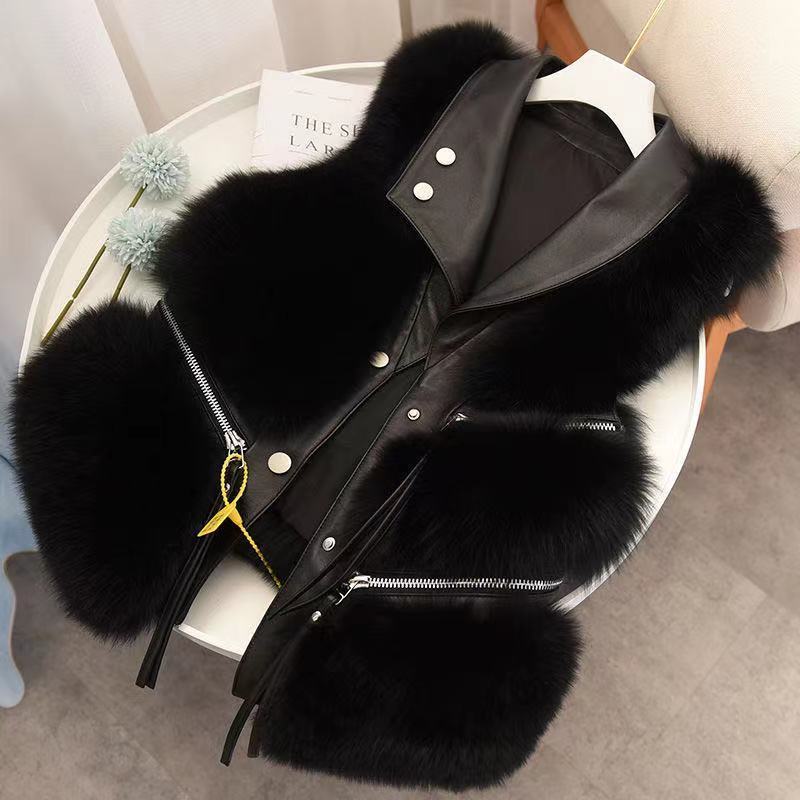 Faux Fur Vest Sleeveless Coat - Sabreeonline