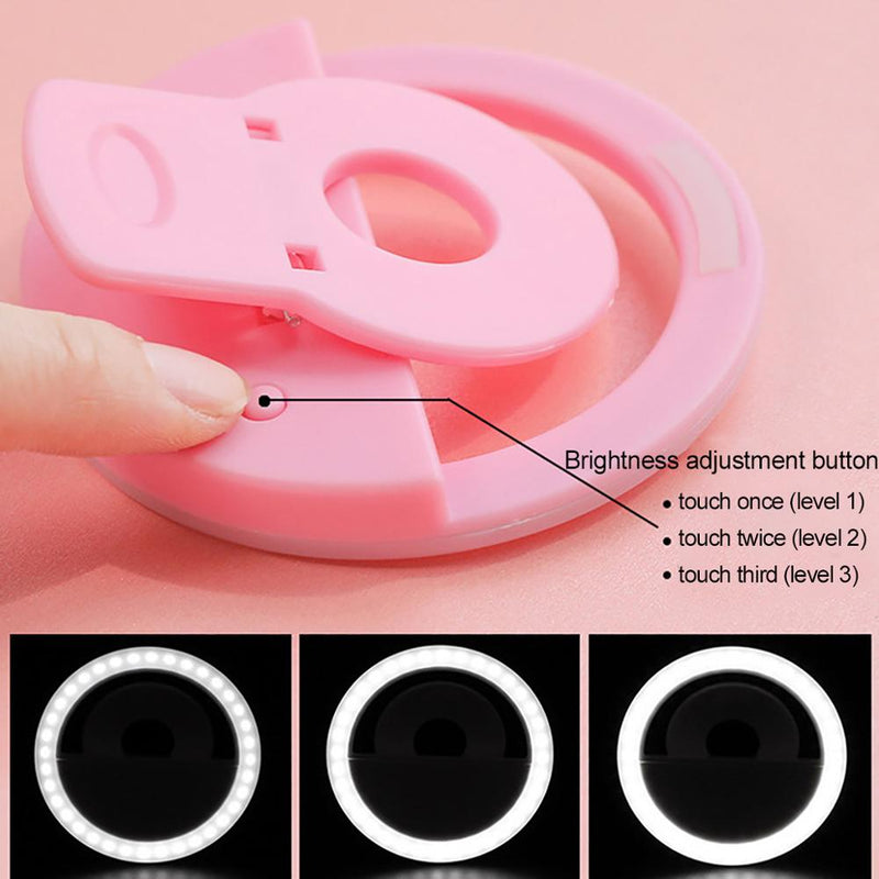 Led Selfie Ring Light Novelty Makeup Lightings Led Selfie Lamp Mobile Phones Photo Night Light Led Mirror Neon Sign Selfie Ring - Sabreeonline