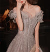 Gorgeous Evening Strapless Off Shoulder Sequin Beaded Bandage - Sabreeonline