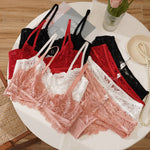 Lace Embroidery Underwear Set - Sabreeonline