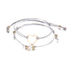 Modyle Classic Arrow Knot Round Crystal Gem Multilayer Adjustable Open Bracelet Set Women Fashion Party Jewelry Gift - Sabreeonline