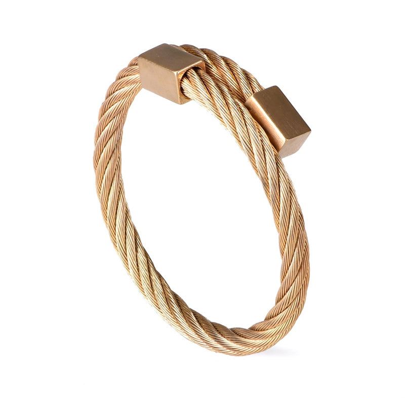 Luxury Roman Number Charm Woven Stainless Steel Bracelet for Men Jewelry - Sabreeonline
