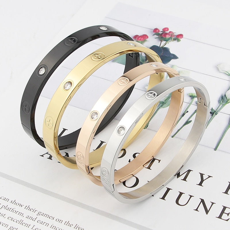 Luxury Brand Stainless-Steel Screw Bracelets - Sabreeonline