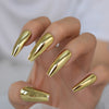 Gold Metallic Fake Nails Press on