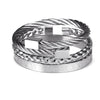 Luxury Roman Number Charm Woven Stainless Steel Bracelet for Men Jewelry - Sabreeonline