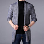 Casual Cardigan Long Solid Style - Sabreeonline