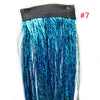 Rainbow Shiny Sparkle Hair Tinsel Kit Women Glitter Hair Extension Hair Bling Dazzles Girls Hippie Braiding Accessories - Sabreeonline
