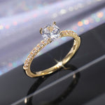 New Luxury Classic Sparkling Zircon Engagement Wedding Ring - Sabreeonline