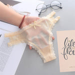 Summer Thin Panties Sexy Hollow Out Women&#39;s Lace Seamless Underwear Low Waist Lingerie G-String Breathable Comfort Lady Briefs - Sabreeonline