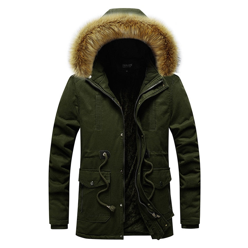 Thick Windproof Coat-long Military Parkas - Sabreeonline